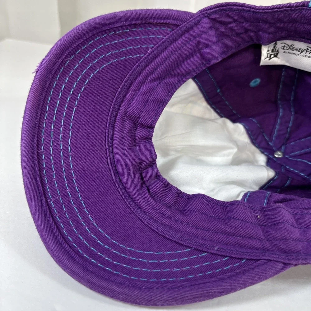 Disney Parks Mickey Mouse Youth Purple Blue Rhinestones Adjustable Ball Cap Hat - Picture 8 of 16